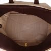 Hermès  Victoria - Travel Bag travel bag  in burgundy togo leather  and beige canvas - Detail D3 thumbnail