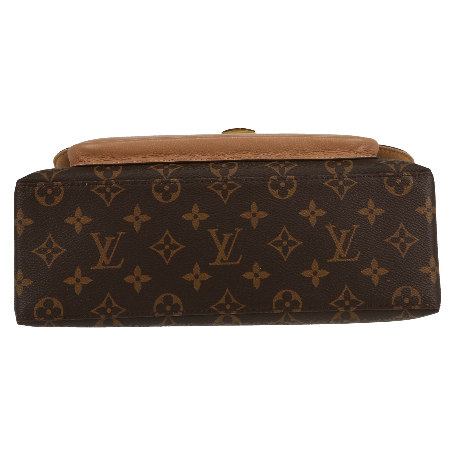 Sac à main Louis Vuitton  Marignan en toile monogram et cuir marron - Detail D1