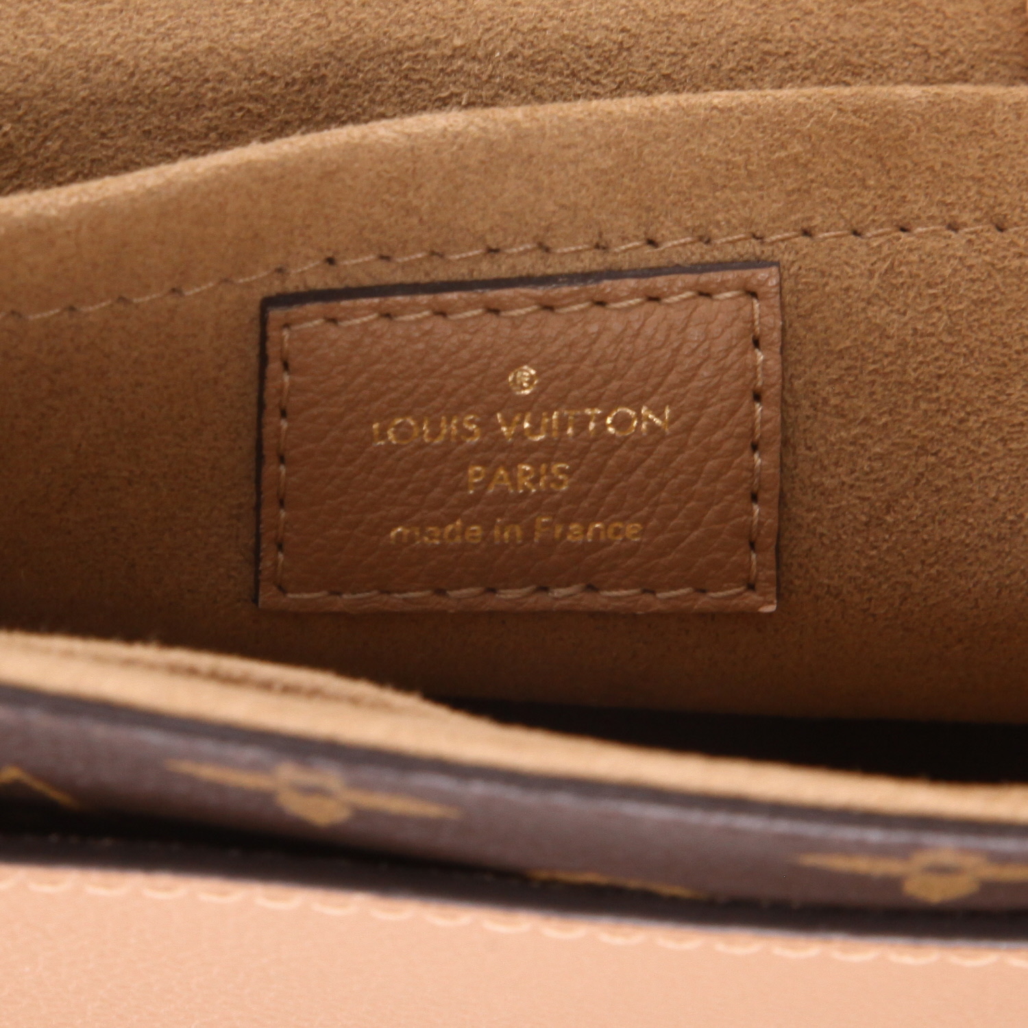 Borsa Louis Vuitton  Marignan in tela monogram e pelle marrone - Detail D2