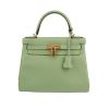 Hermès  Kelly 28 cm handbag  in Vert Criquet Evergrain leather - 360 thumbnail