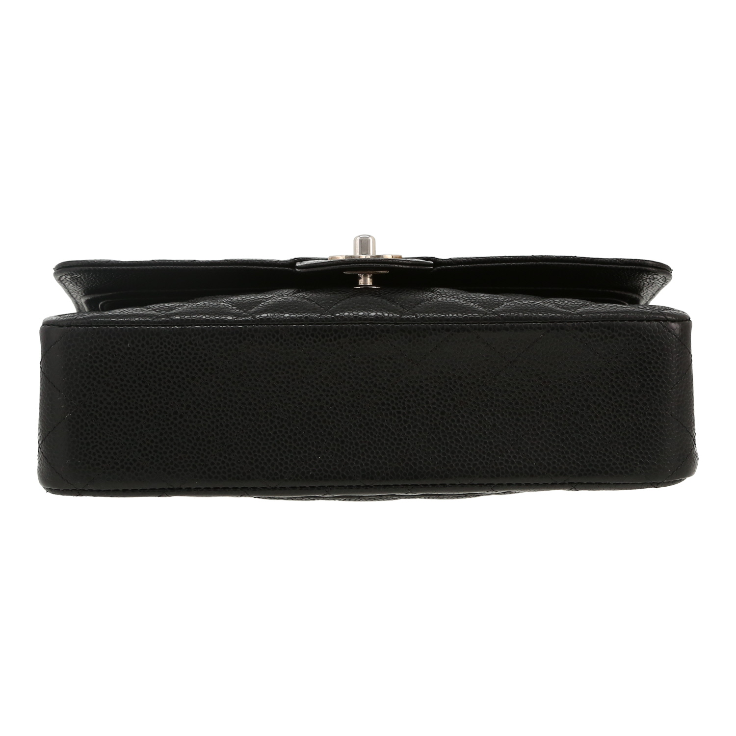 Sac à main Chanel  Timeless Classic en cuir grainé matelassé noir - Detail D1