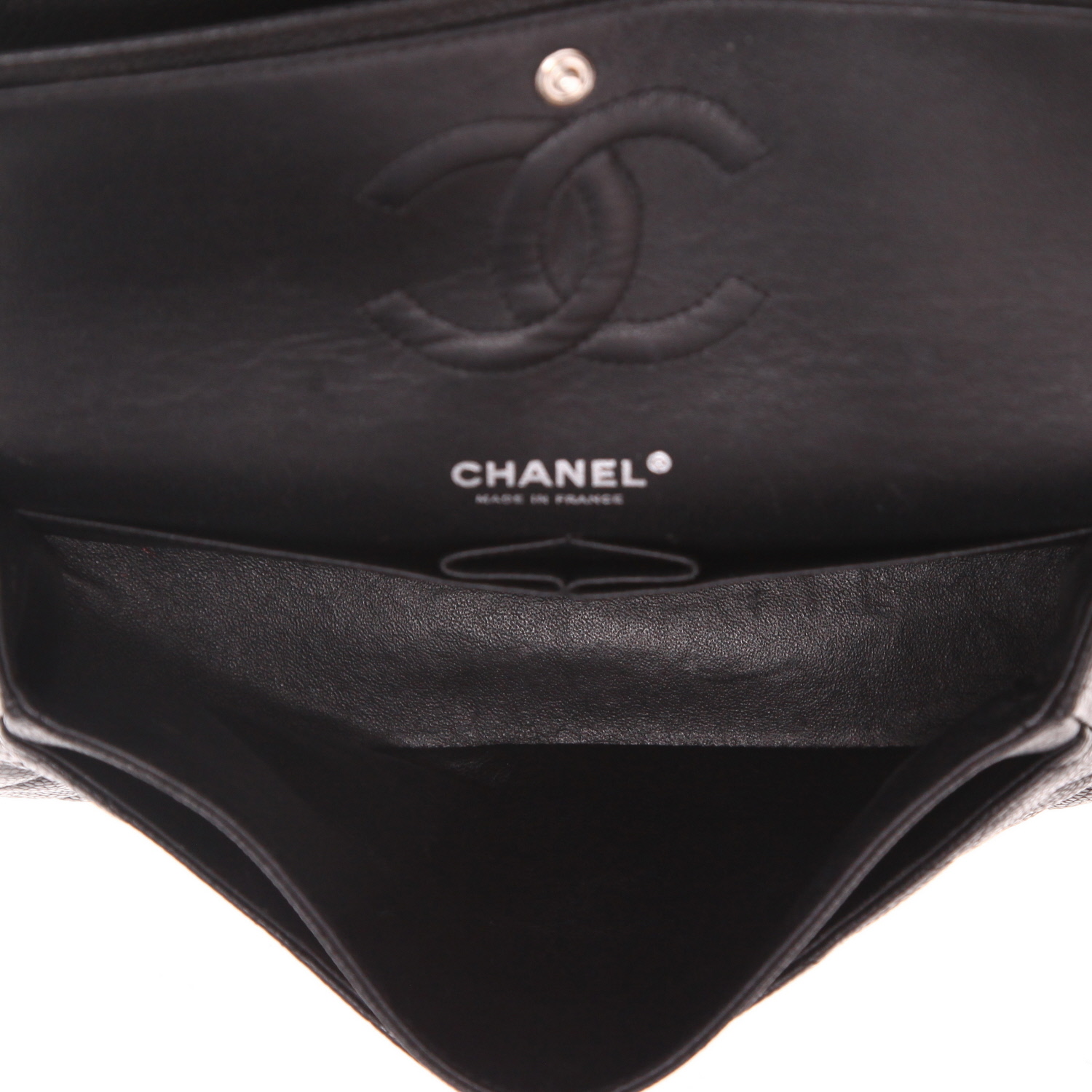 Bolso de mano Chanel  Timeless Classic en cuero granulado acolchado negro - Detail D3