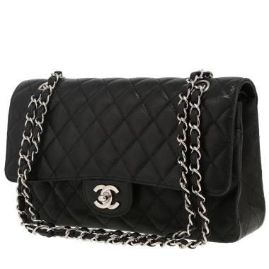 Borsa Chanel  Timeless Classic in pelle martellata e trapuntata nera