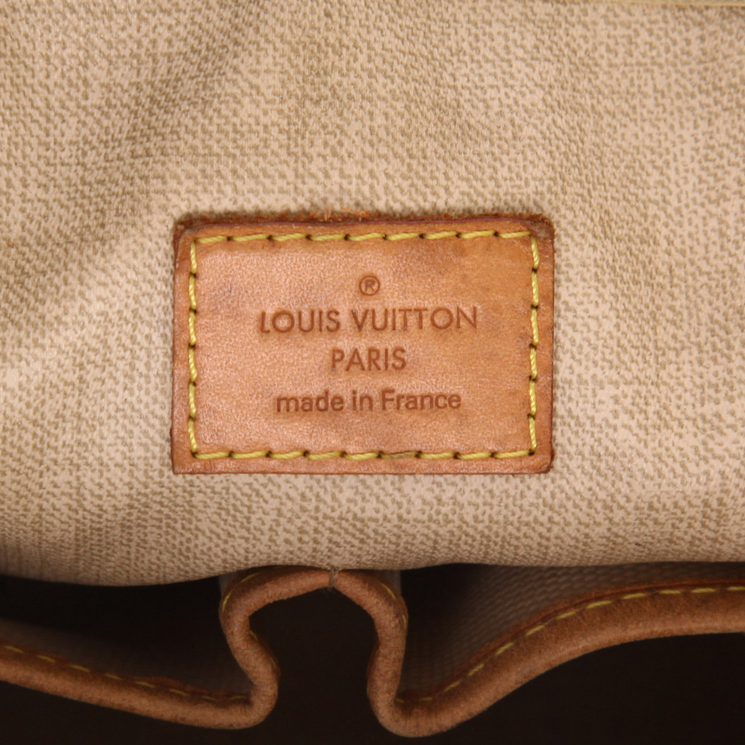 Louis Vuitton  Trouville handbag  in brown monogram canvas  and natural leather - Detail D2