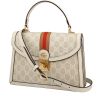 Gucci  Ophidia shoulder bag  in beige logo canvas  and white leather - 00pp thumbnail