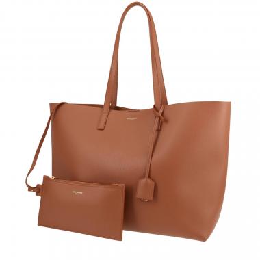 Saint Laurent  Shopping large  shopping bag  in brown leather