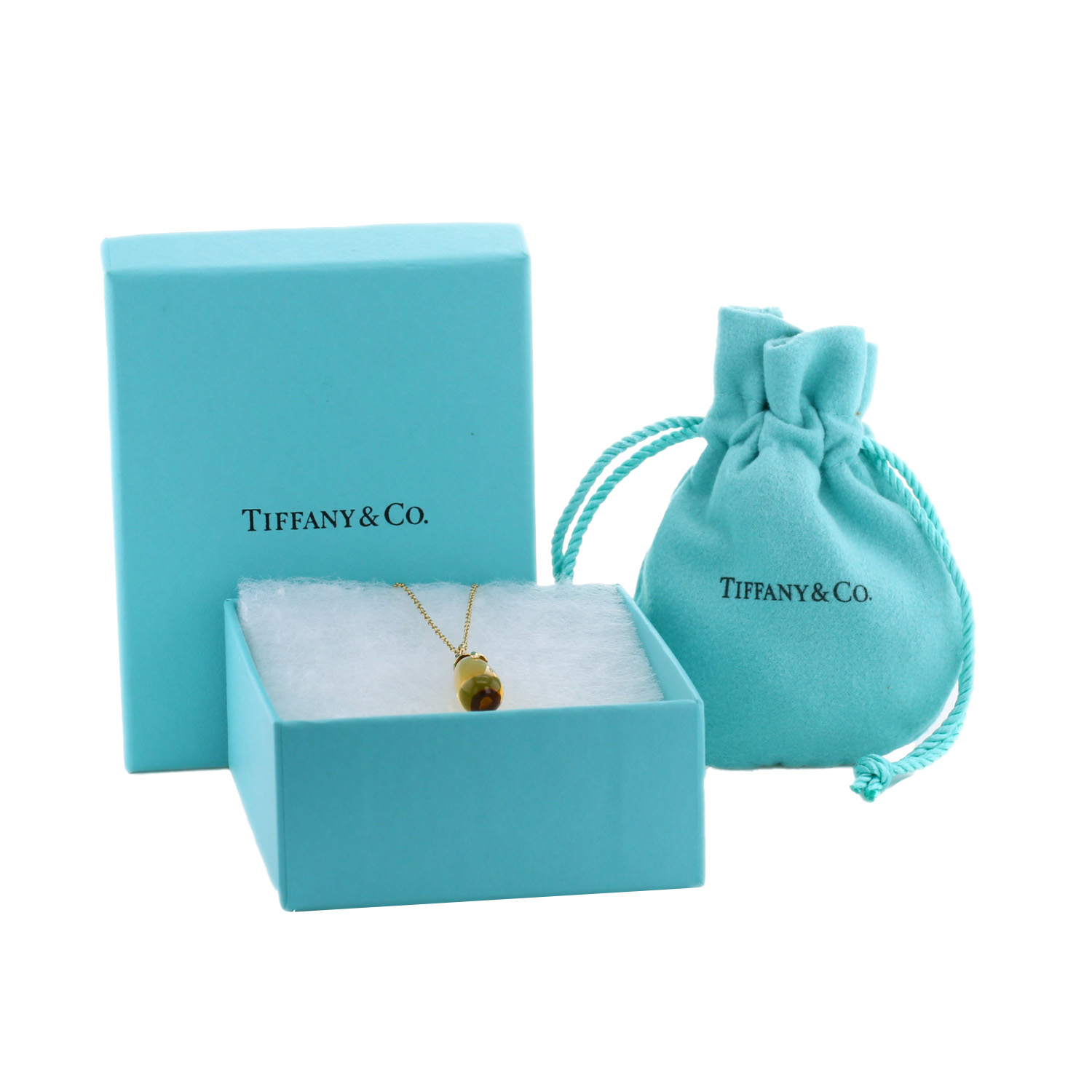 Colgante Tiffany 
Co Olive Leaf de oro amarillo y citrino - Detail D2