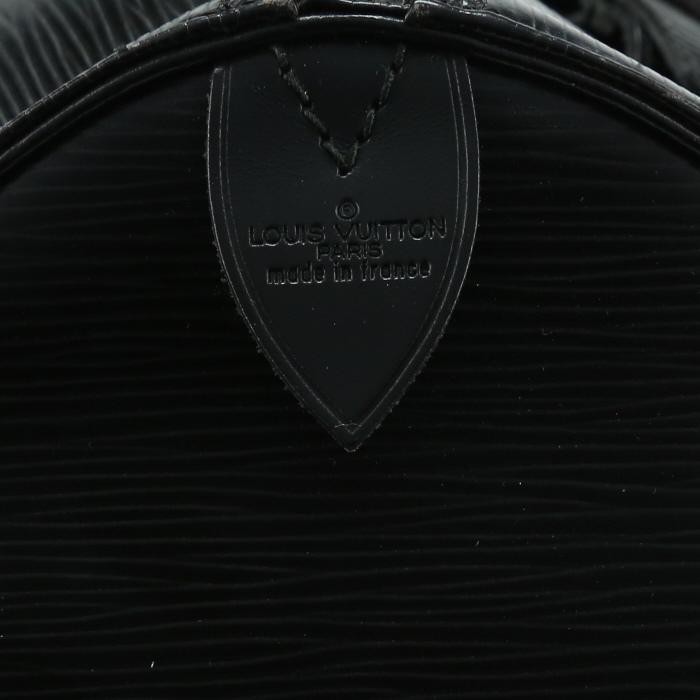 Bolsa de viaje Louis Vuitton  Keepall 50 en cuero Epi negro - Detail D9
