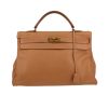 Hermès  Kelly 40 cm handbag  in gold Courchevel leather - 360 thumbnail