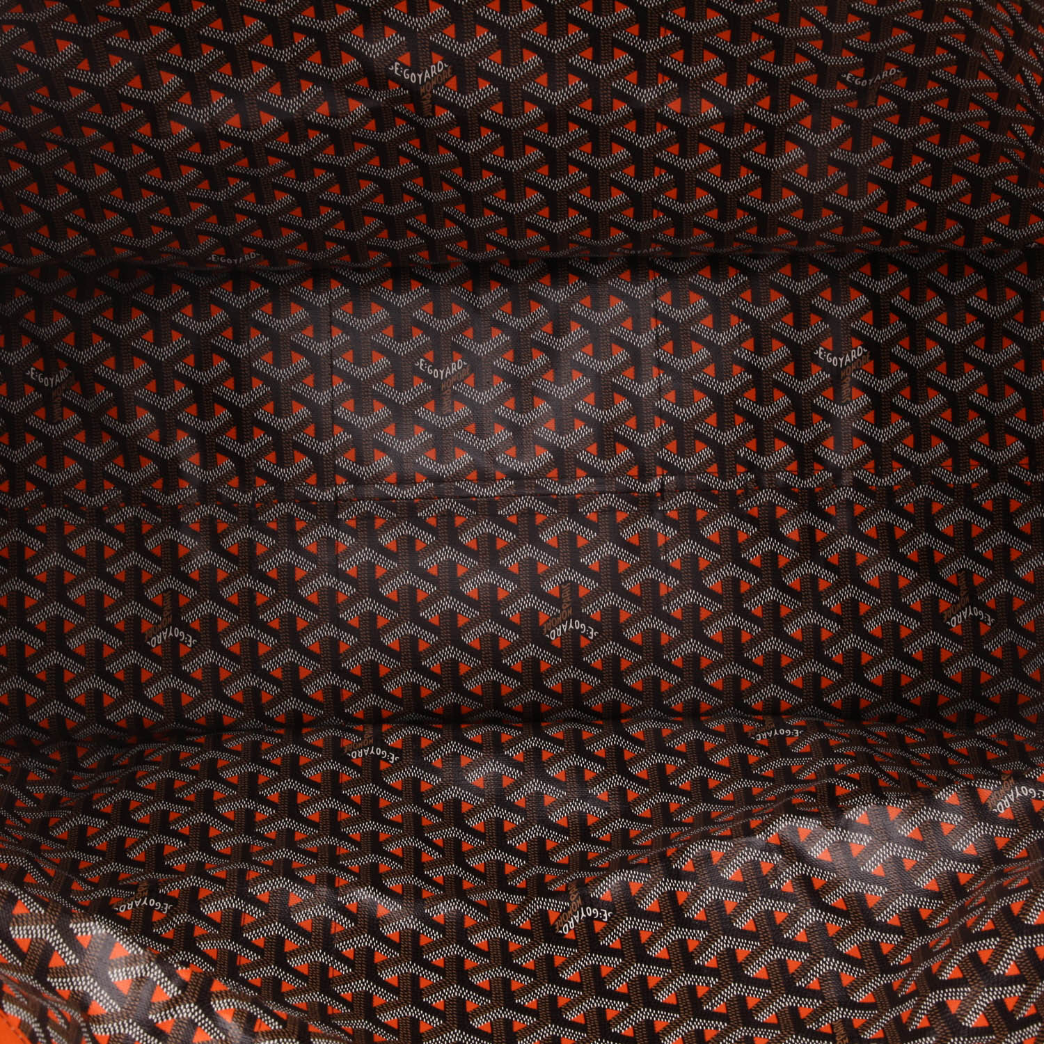Goyard Roseline shopping bag reversible  in orange canvas and Goyard canvas - Detail D7