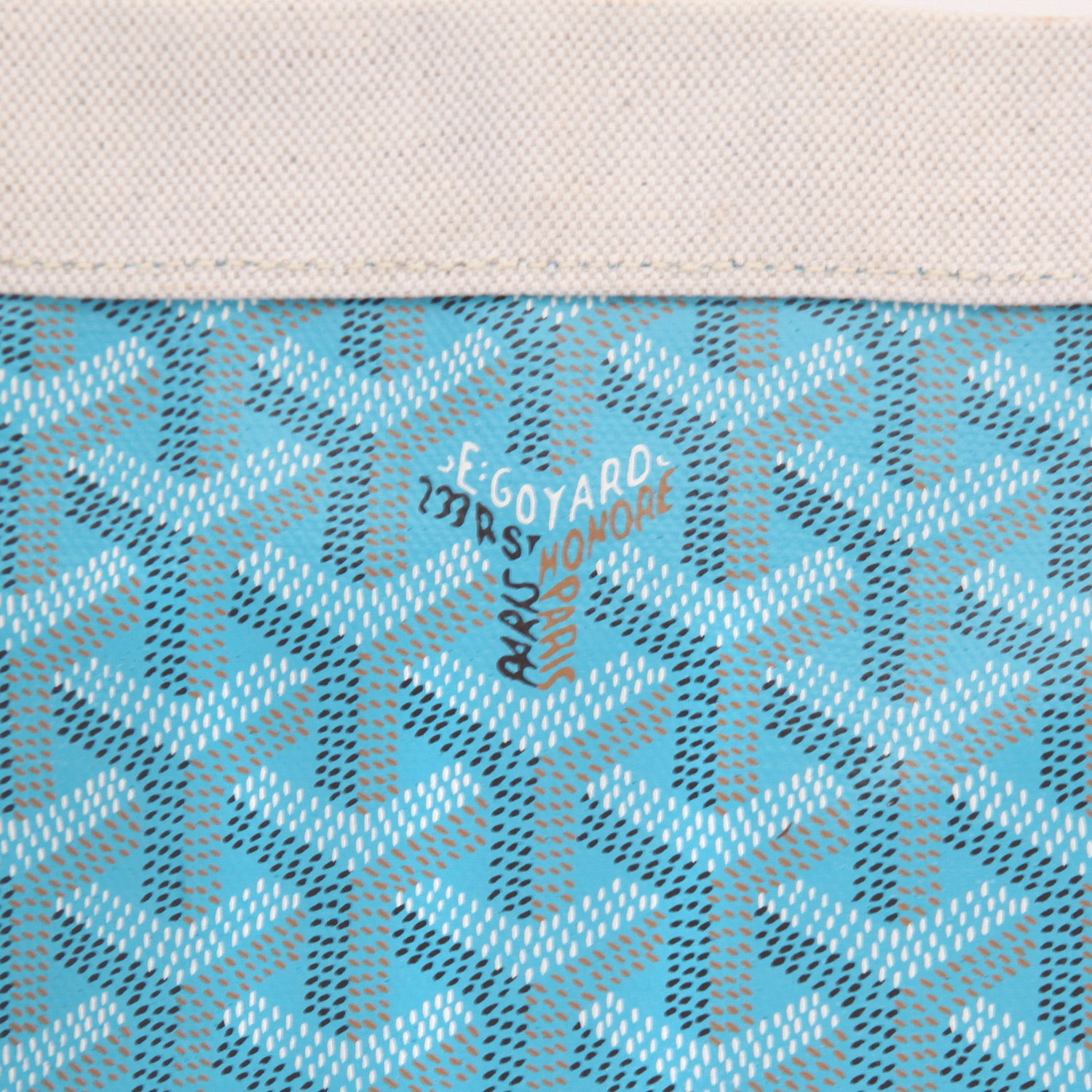 Bolso Cabás Goyard  Roseline en lona blanca y tela Goyardine - Detail D6