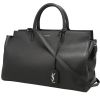 Borsa a tracolla Saint Laurent  Rive Gauche in pelle martellata nera - 00pp thumbnail