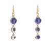 Pomellato Capri earrings in pink gold, lapis-lazuli and rock crystal - 360 thumbnail