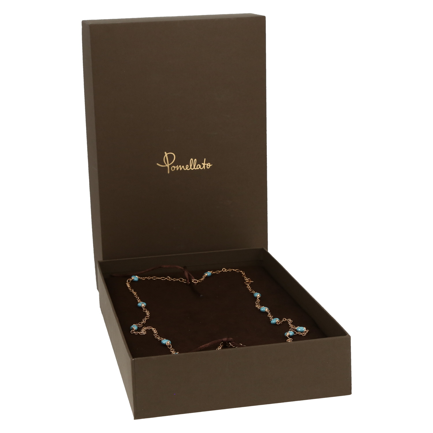 Pomellato Capri long necklace in pink gold and ceramic - Detail D2