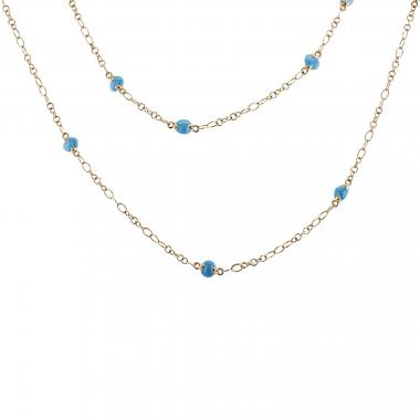 Collana lunga Pomellato Capri in oro rosa e ceramica