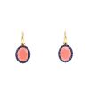 Pomellato Colpo Di Fulmine earrings in pink gold, garnet and sapphires - 360 thumbnail