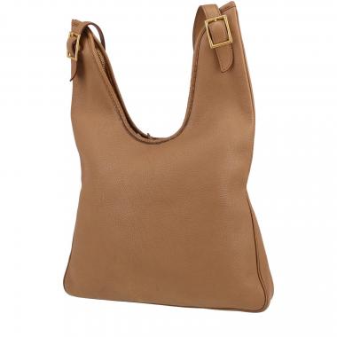 Borsa a spalla Hermès  Massai in pelle togo etoupe