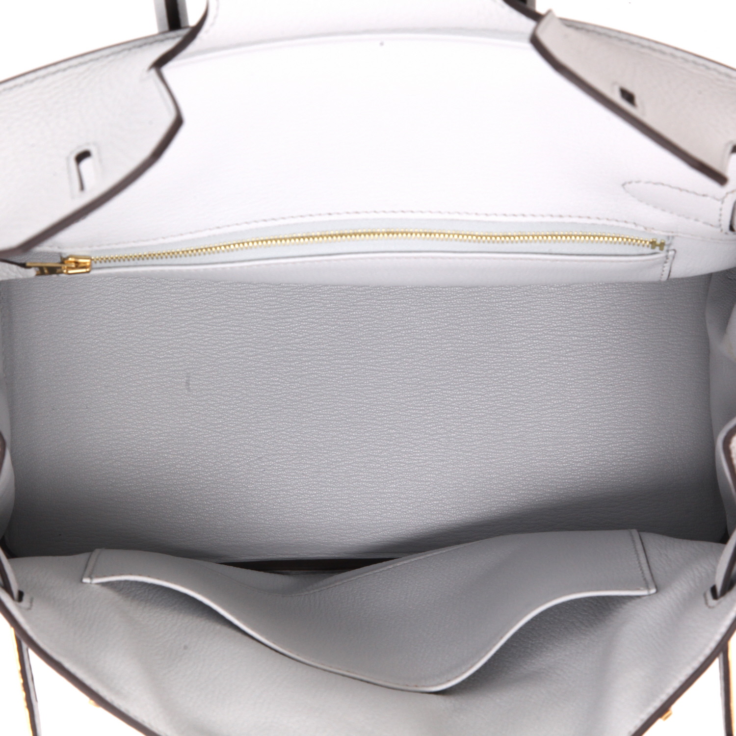 Sac à main Hermès  Birkin 30 cm en cuir togo Bleu Pale - Detail D3