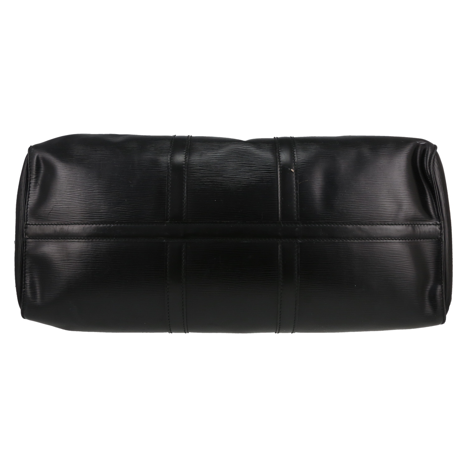 Louis Vuitton  Keepall 55 travel bag  in black epi leather - Detail D4