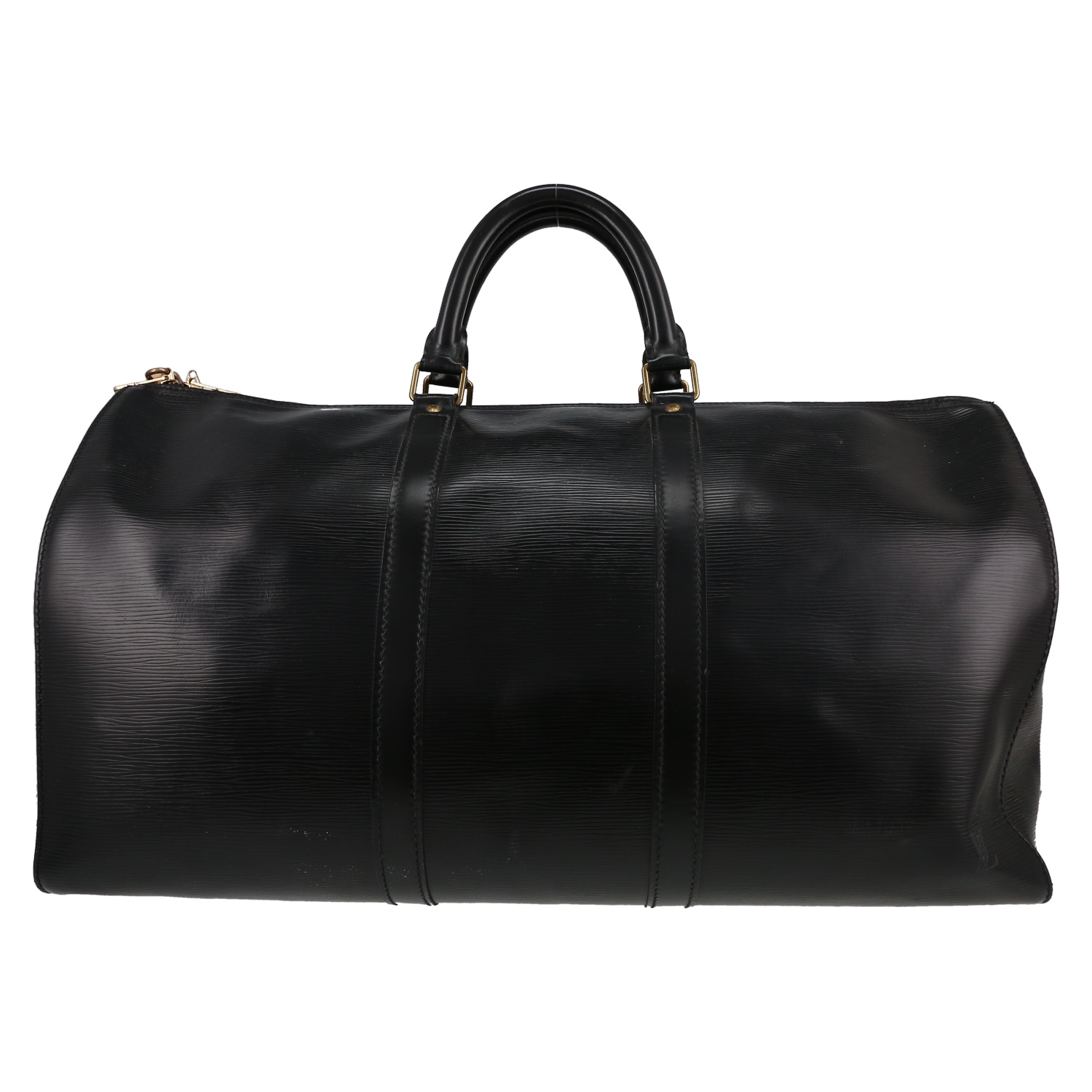 Louis Vuitton  Keepall 55 travel bag  in black epi leather - Detail D5