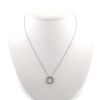 Collar Poiray Tresse de oro blanco y diamantes - 360 thumbnail