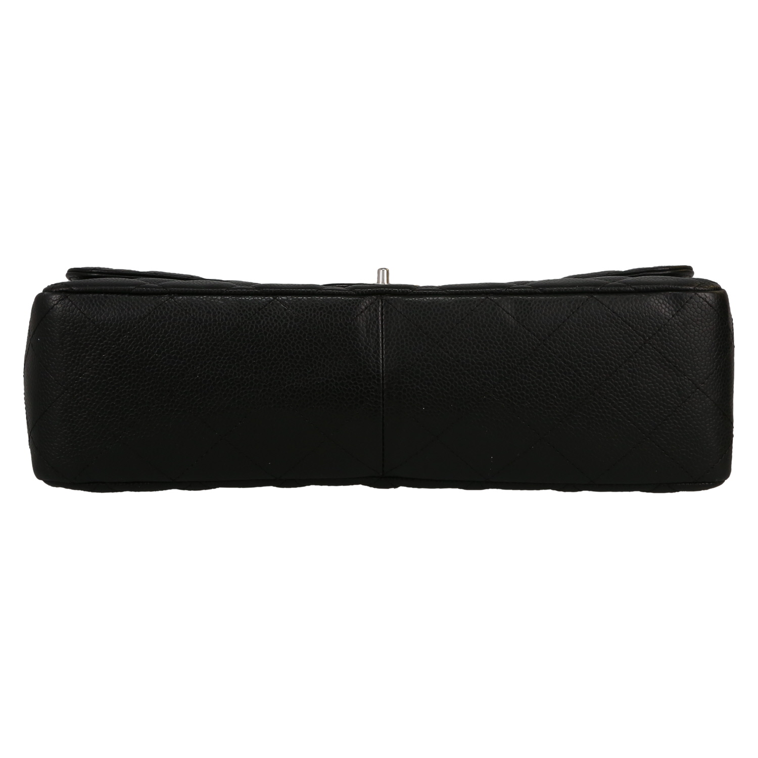 Bolso de mano Chanel  Timeless Jumbo en cuero granulado acolchado negro - Detail D1