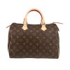 Bolso de mano Louis Vuitton  Speedy 30 en lona Monogram marrón y cuero natural - 360 thumbnail