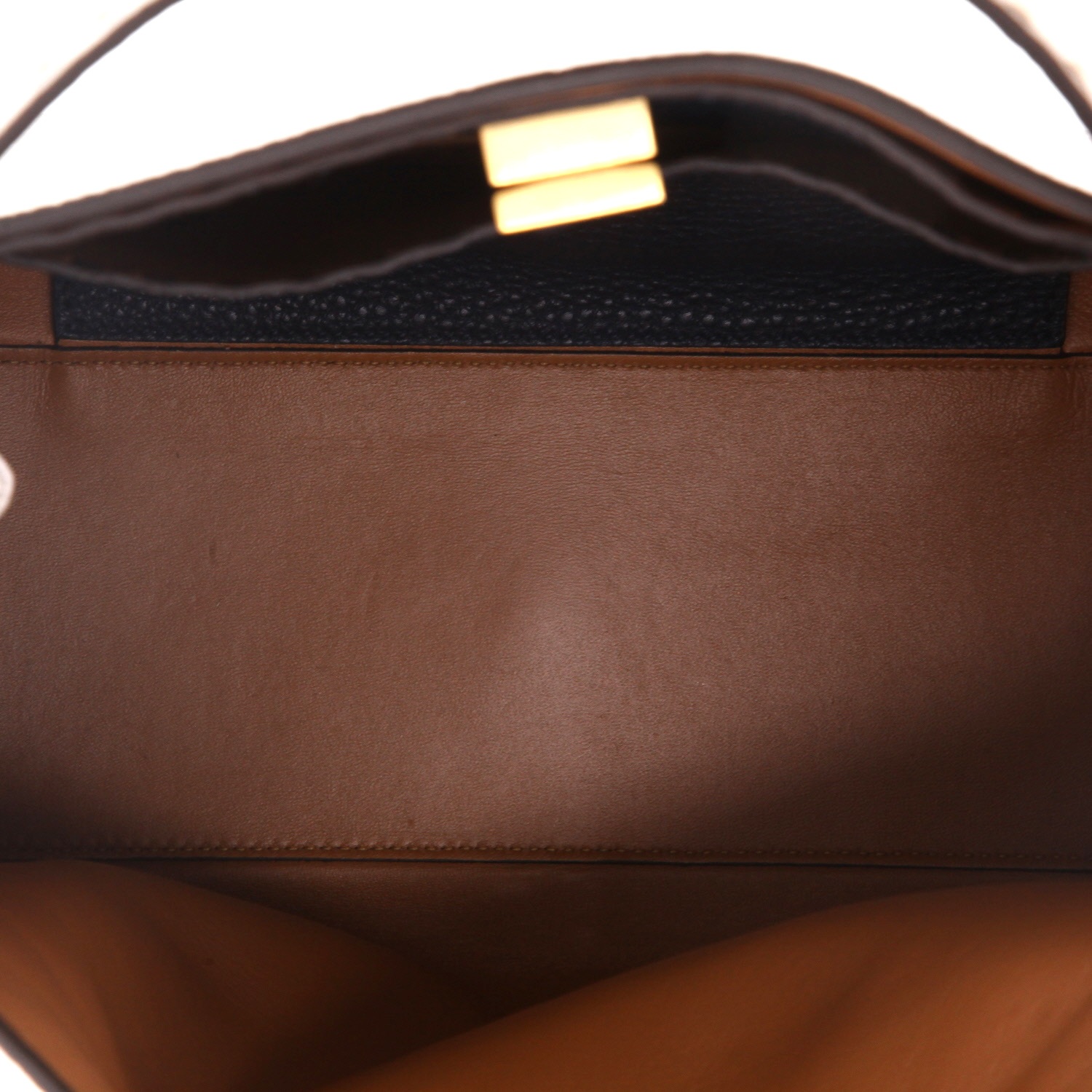 Bolso de mano Fendi  Peekaboo en cuero granulado blanco - Detail D3