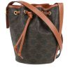 Celine  Seau shoulder bag  "Triomphe" canvas  and brown leather - 00pp thumbnail