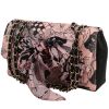 Bolso de mano Chanel  Editions Limitées en terciopelo rosa y cuero negro - 00pp thumbnail