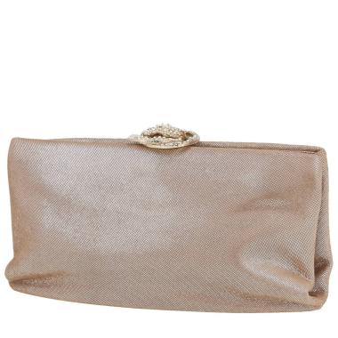 Chanel   clutch  in gold canvas