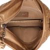 Chanel  Gabrielle  small model  shoulder bag  in gold jersey canvas  and gold leather - Detail D3 thumbnail