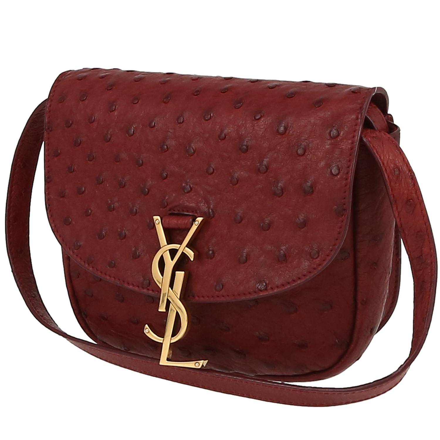 Kaia Small Model Shoulder Bag In Ostrich