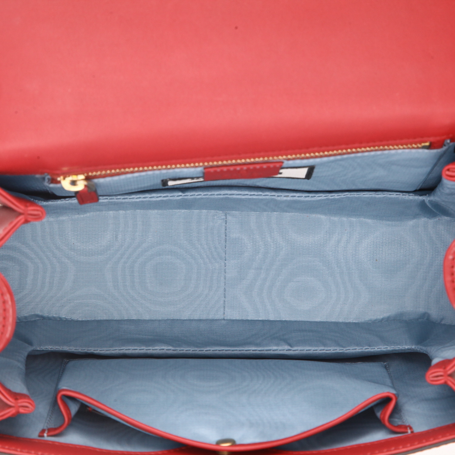 Sac bandoulière Gucci  Bamboo en velours vert et cuir rouge - Detail D3