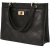 Chanel  Vintage handbag  in black leather - 00pp thumbnail
