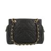 Chanel   small model  handbag  in black quilted grained leather - 360 thumbnail