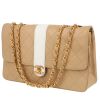 Borsa Chanel   in pelle trapuntata beige e bianca - 00pp thumbnail