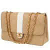 Chanel   handbag  in beige and white quilted leather - 00pp thumbnail