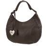 Dior   handbag  in brown grained leather - 00pp thumbnail