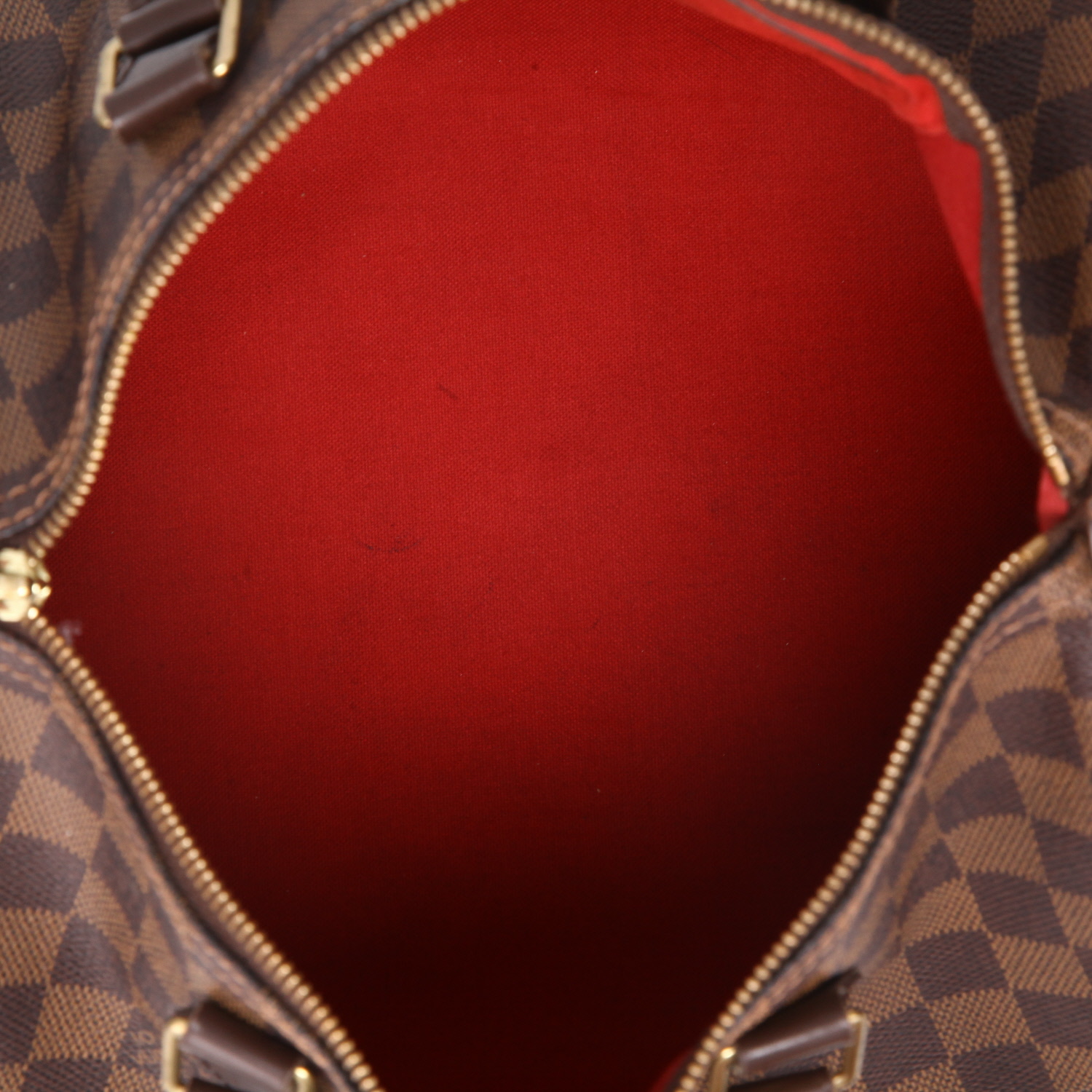 Borsa Louis Vuitton  Speedy 30 in tela a scacchi ebana e pelle marrone - Detail D3