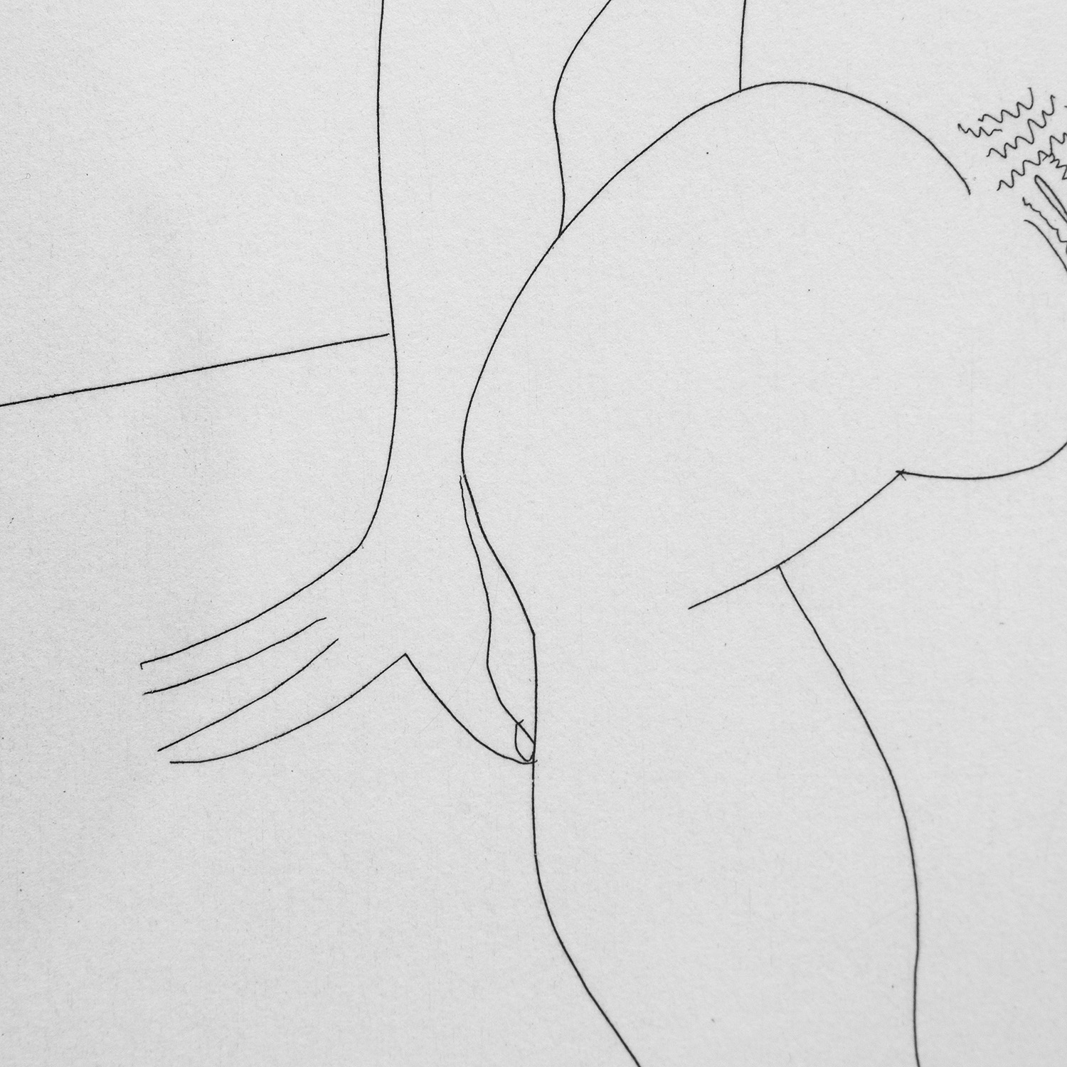 Pablo Picasso (1881-1973), Peintre agenouillé avec des spectateurs - 1966 - Detail D2