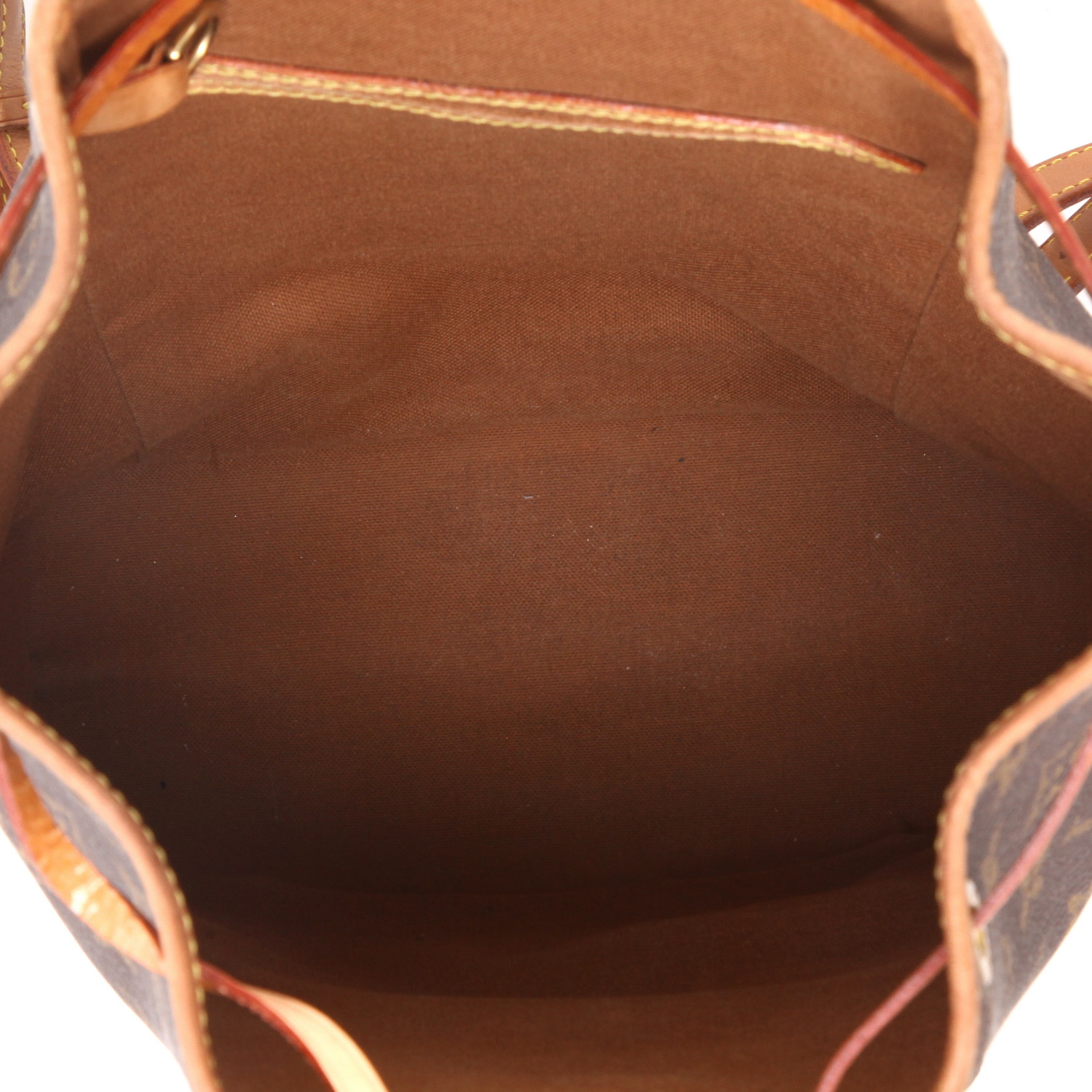 Sac à dos Louis Vuitton  Montsouris en toile monogram marron et cuir naturel - Detail D3