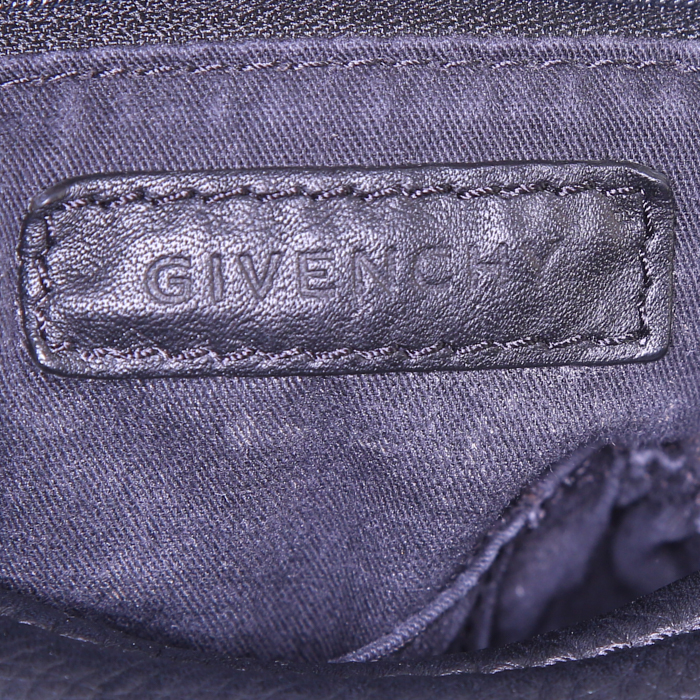 Givenchy  Pandora shoulder bag  in black rabbit furr  and black leather - Detail D4