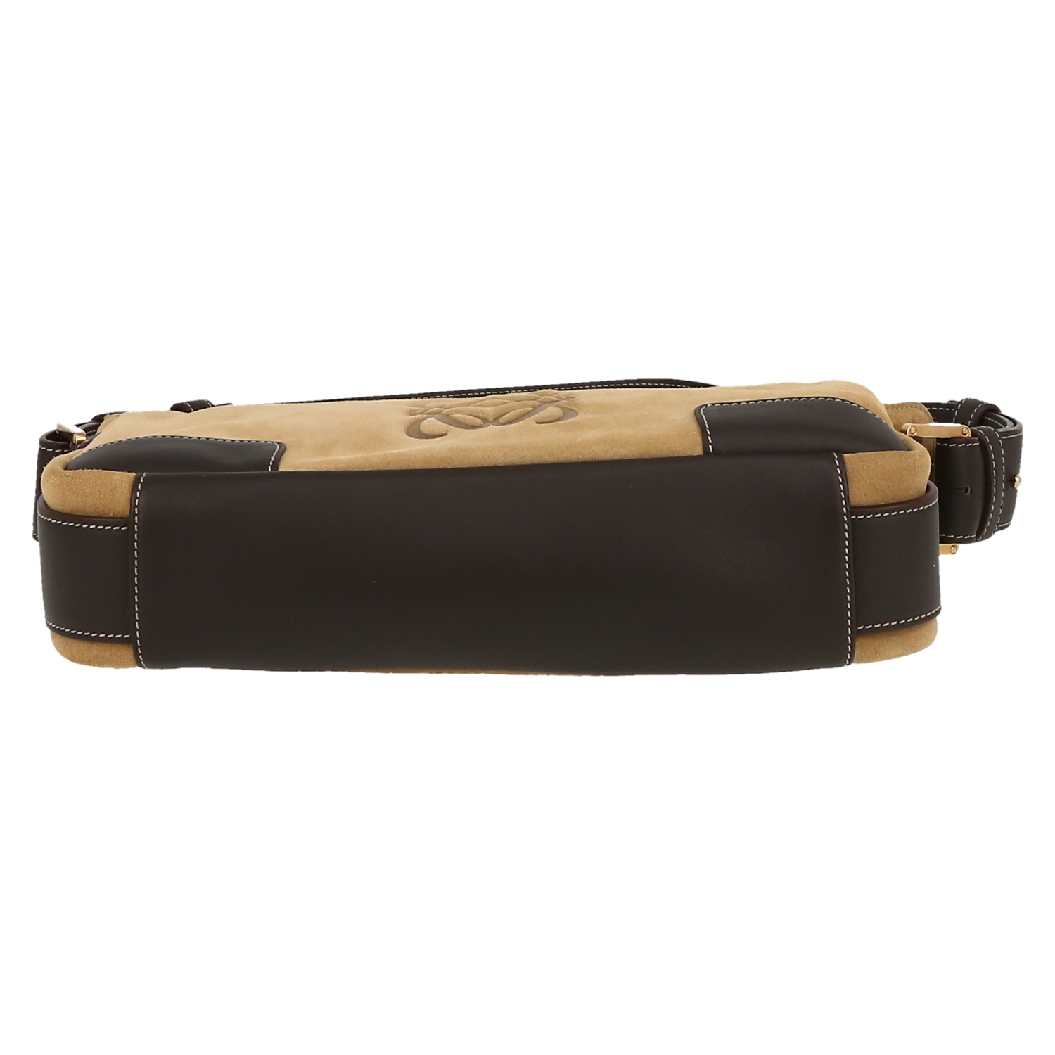 Borsa Loewe   in nubuck marrone e pelle marrone - Detail D1