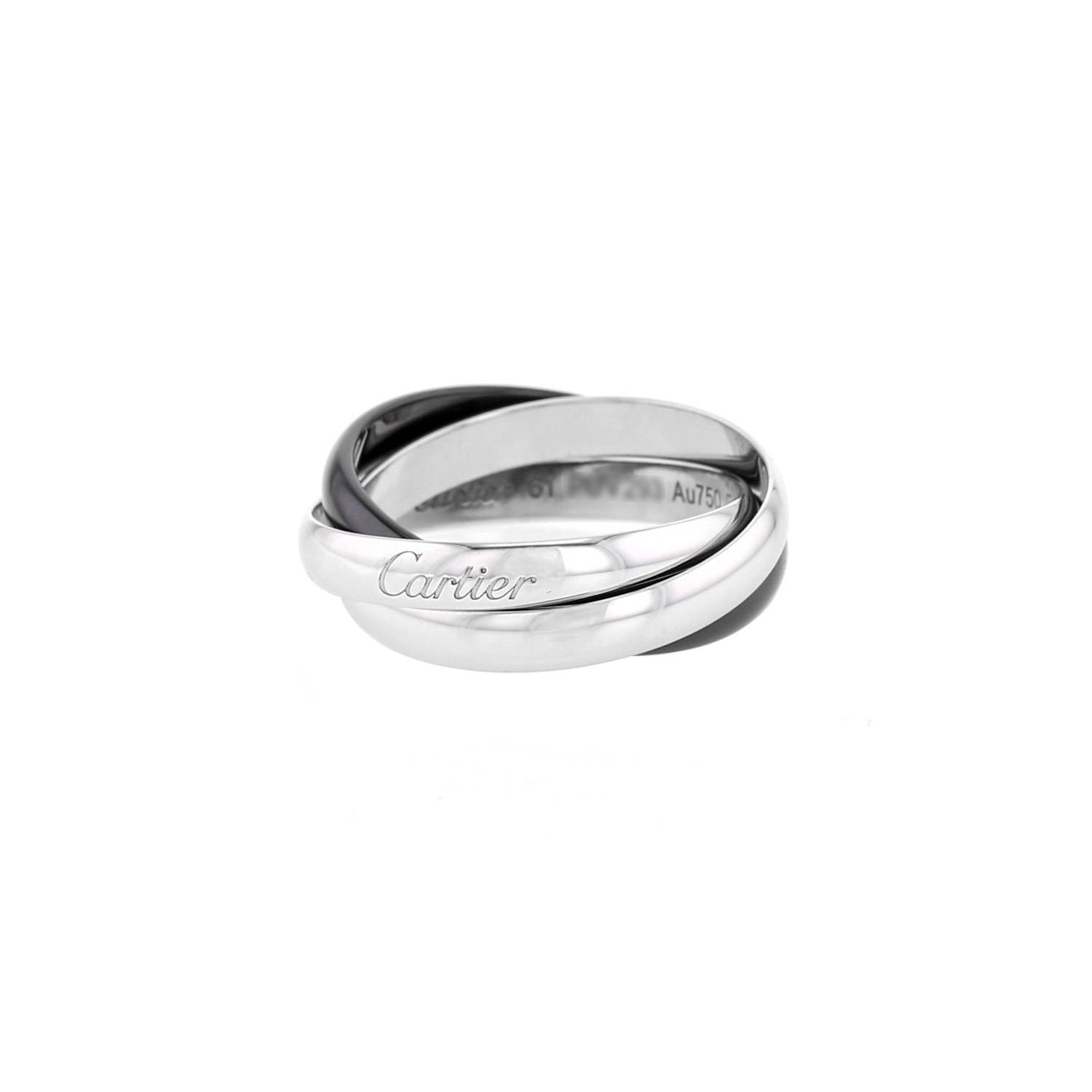 Cartier trinity ceramic ring hot sale