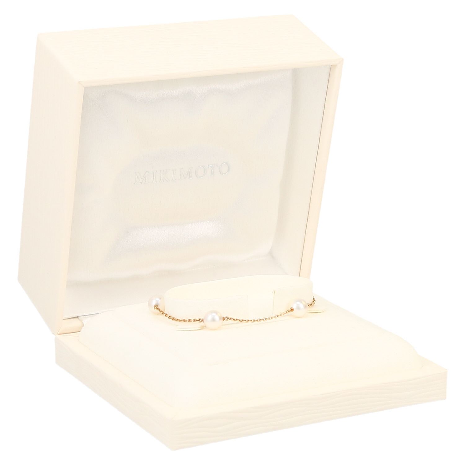 Bracciale Mikimoto  in oro giallo, perle coltivate e diamanti - Detail D2