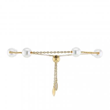 Mikimoto 7-7.5mm A1 Akoya Pearl and Sapphire Bracelet in 18kt White Gold |  Ross-Simons