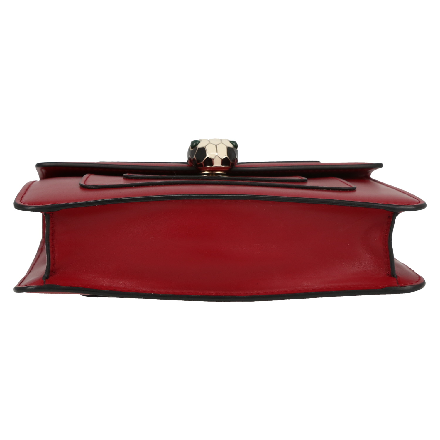 Sac bandoulière Bulgari  Forever en cuir rouge - Detail D1