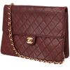 Chanel  Vintage handbag  in burgundy leather - 00pp thumbnail