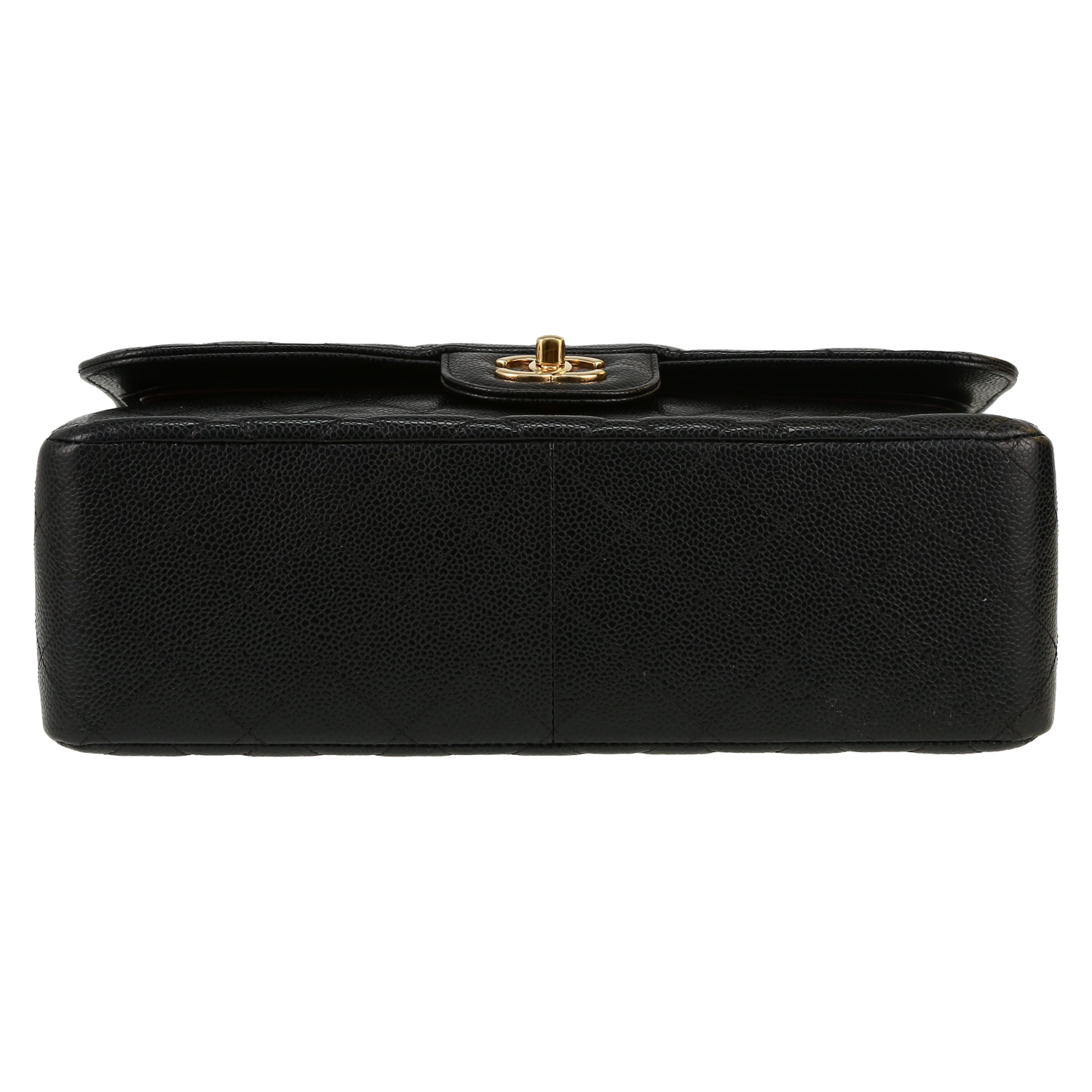 Sac à main Chanel  Timeless Jumbo en cuir grainé matelassé noir - Detail D1